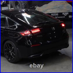 For 2022-2025 Honda Civic Hatchback Sequential Full LED Tail Lights with Greeting