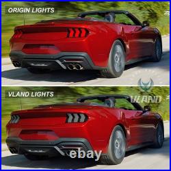 For 2024-2026 Ford Mustang SMOKE LED Sequential Tail Lights WithStartup Animation