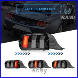 For 2024-2026 Ford Mustang SMOKE LED Sequential Tail Lights WithStartup Animation