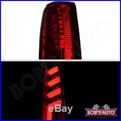 For 88-98 Chevy 1500 2500 3500 SPARTAN Red Smoke 3D Tube LED Taillights Brake