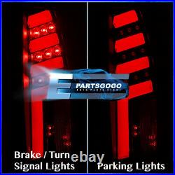 For 88-98 Chevy GMC C10 1500 2500 LED Brake Tail Lights Lamps Set Black Red Tube