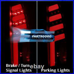 For 88-98 Chevy GMC C10 C/K 1500 2500 LED Brake Tail Lights Lamps Black Smoked