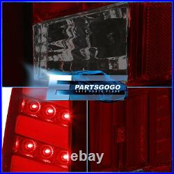 For 88-98 Chevy GMC C10 C/K 1500 2500 LED Brake Tail Lights Lamps Pair Red Smoke