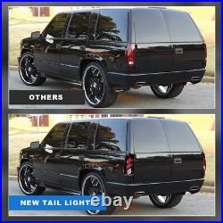 For 88-98 Chevy GMC C/K 1500 2500 3500 LED Tail Lights Black Clear Brake Lamps