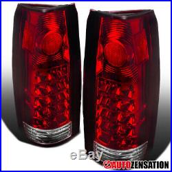 For 88-98 Chevy GMC C/K C10 Silverado Seirra 1500 2500 Red LED Tail Lights Lamps