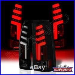 For 88-98 GMC Sierra 1500 2500 3500 SPARTAN Black Smoke 3D Tube LED Taillights