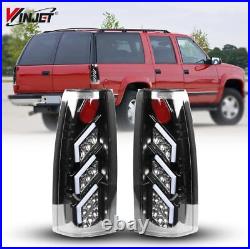 For 88-99 Chevy C/K1500 2500 3500/ 95-00 Tahoe LED Tail Lights Clear Rear Lamps