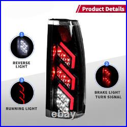 For 88-99 Chevy C/K1500 2500 3500/ 95-00 Tahoe LED Tail Lights Clear Rear Lamps