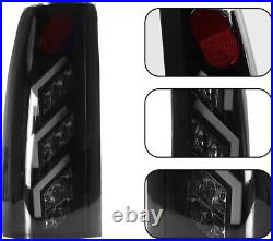 For 88-99 Chevy C/K1500 2500 3500/ 95-00 Tahoe LED Tail Lights Smoked Rear Lamps