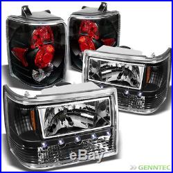 For 93-98 Jeep Grand Cherokee LED Headlights+Tail Lights Lamp New Replace