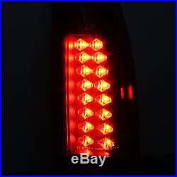 For 94-02 Chevy C/K Smoke Headlights Set + Mystery Black/Smoked LED Tail Lights