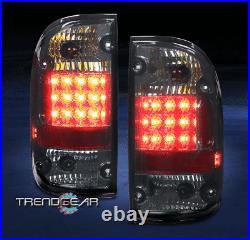 For 95-00 Toyota Tacoma Pickup LED Tail Brake Lights Rear Lamps Smoke LH+RH Pair
