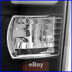 For 99-02 Chevy Silverado/99-06 GMC Sierra Black LED White Tube Tail Light Lamps