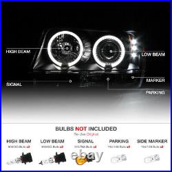 For 99-04 Jeep Grand Cherokee V8 Headlights Halo LED Black Smoke Tail Lights 4x4