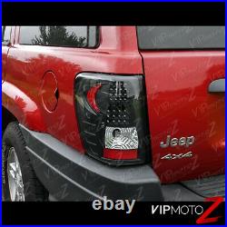 For 99-04 Jeep Grand Cherokee WJ Black LED Tail Lamp Signal+Brake Light Assembly