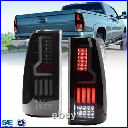 For 99-06 Chevy Silverado/99-03 GMC Sierra LED Tail Lights Brake Lamp Smoke Lens