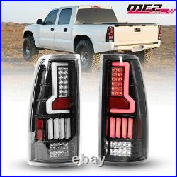 For 99-06 Chevy Silverado/99-03 GMC Sierra LED Tail Lights Red DRL Brake Lamps