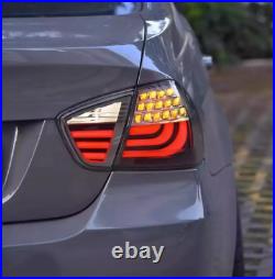 For BMW E90 3 Series Sedan 2005-2008 Smoked Tail Lights Rear Lamp LED Light