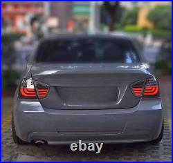 For BMW E90 3 Series Sedan 2005-2008 Smoked Tail Lights Rear Lamp LED Light