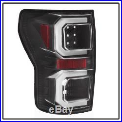 For Black 2007-2013 Toyota Tundra LED Light Tube Style Tail Lights Brake Lamps