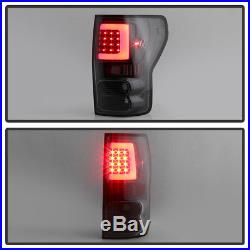 For Black Bright Light Tube 2007-2013 Toyota Tundra LED Tail Lights Brake Lamps