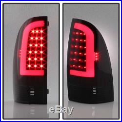 For Black Smoked 2005-2015 Toyota Tacoma LED Tube Tail Lights Lamps Left+Right