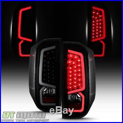 For Black Smoked 2014-2018 Toyota Tundra LED Tube Tail Lights Lamps Left+Right