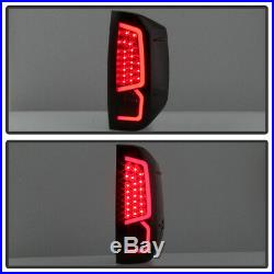 For Black Smoked 2014-2019 Toyota Tundra LED Tube Tail Lights Lamps Left+Right