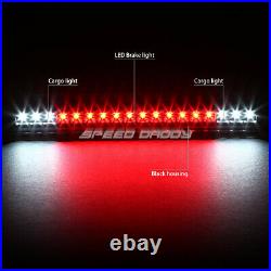 For C/k 1500/2500/3500 Truck Black Lens Rear Led Tail Lights+3rd Brake Lamps