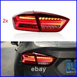 For Chevrolet Cruze Sedan Red LED Rear Lights Assembly LED Tail Lamps 2016-2018