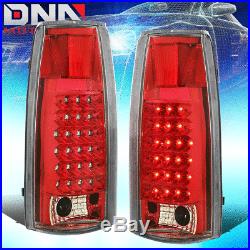For Chevy/gmc C/k C10 C-1500/2500/3500 Chrome Housing Red Lens Led Tail Lights
