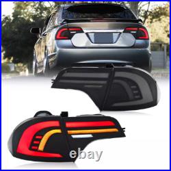 For Civic Sedan 2006-2011 LED Tail Light Brake Rear Light Sequential Turn Signal