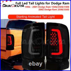 For Dodge 94-01 Ram 1500/94-02Ram 2500/3500 LED Tail Lights W Starting Animation