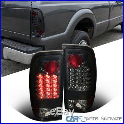 For Ford 97-03 F150 99-07 F250 F350 Smoke LED Tail Lights Tinted Brake Lamps