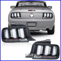 For Ford Mustang 2005 06-2009 Clear LED Tail Lights Rear Brake Lamps Left+Right