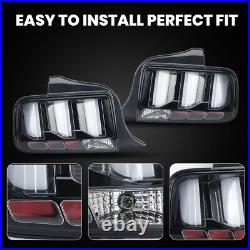 For Ford Mustang 2005 06-2009 Clear LED Tail Lights Rear Brake Lamps Left+Right
