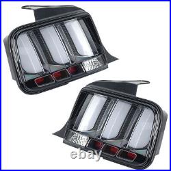 For Ford Mustang 2005 06-2009 Clear LED Tail Lights Rear Brake Lamps Left+Right