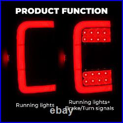For Ford Ranger 2001-2011 Black Housing Smoke Lens Tail Lights LED C Light Bar