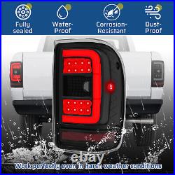 For Ford Ranger 2001-2011 Black Housing Smoke Lens Tail Lights LED C Light Bar