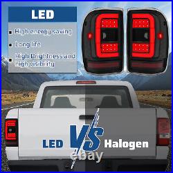 For Ford Ranger 2001-2011 Black Housing Smoke Lens Tail Lights LED C Light Bar