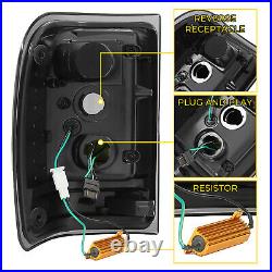 For Ford Ranger 2001-2011 Black Housing Smoke Lens Tail Lights LED C Light Bar