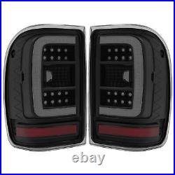 For Ford Ranger 2001-2011 Black Housing Smoke Lens Tail Lights LED C Light Bar