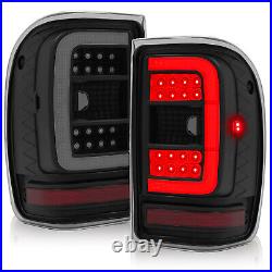 For Ford Ranger 2001-2011 Black Housing Smoke Lens Tail Lights LED C Light Bar