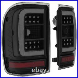 For Ford Ranger 2001-2011 Black Housing Smoke Lens Tail Lights LED C Light Bar