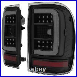For Ford Ranger 2001-2011 Black Housing Smoke Lens Tail Lights LED C Light Bar