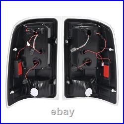 For GMC Sierra 1500 2007-2013 2500HD 3500HD 07-2014 Black LED Tail Lights Lamps