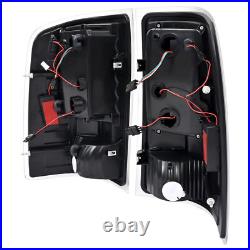 For GMC Sierra 1500 2007-2013 2500HD 3500HD 07-2014 Black LED Tail Lights Lamps