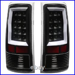 For GMC Sierra 1500 2007-2013 2500HD 3500HD 07-2014 Black LED Tail Lights Lamps