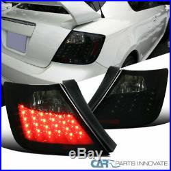 For Glossy Black 04-10 Scion tC Smoke LED Tail Lights Parking Rear Brake Lamps