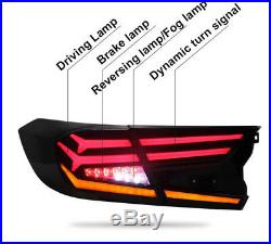 For Honda Accord Dark / Red LED Rear Lamps Assembly LED Tail Lights 2018 2019